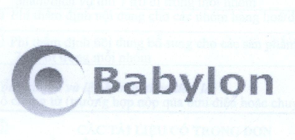Mẫu nhãn hiệu Babylon