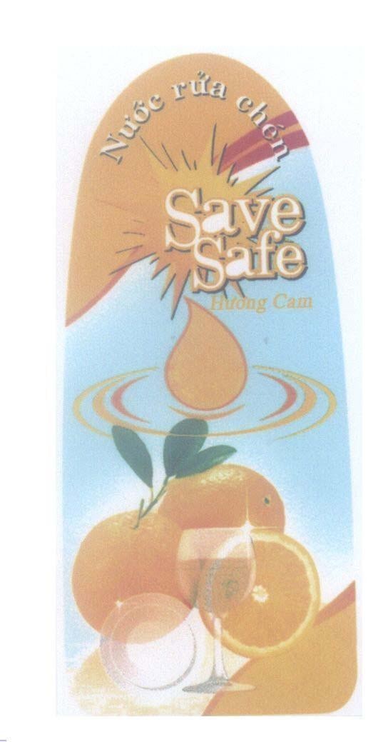 Mẫu nhãn hiệu Save Safe Nước rửa chén hương cam