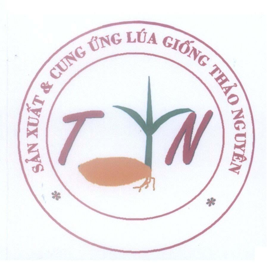 Mẫu nhãn hiệu TN T N Thảo Nguyên Sản Xuất & Cung ứng Lúa Giống Thảo Nguyên