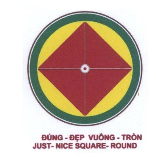 Mẫu nhãn hiệu Đúng - Đẹp Vuông - Tròn JUST - NICE SQUARE - ROUND