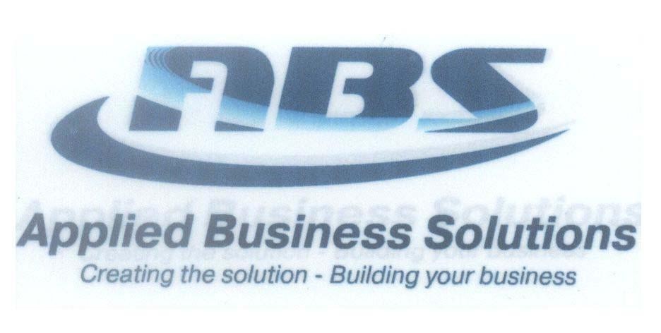 Mẫu nhãn hiệu ABS Applied Business Solutions Creating the solution - Building your business