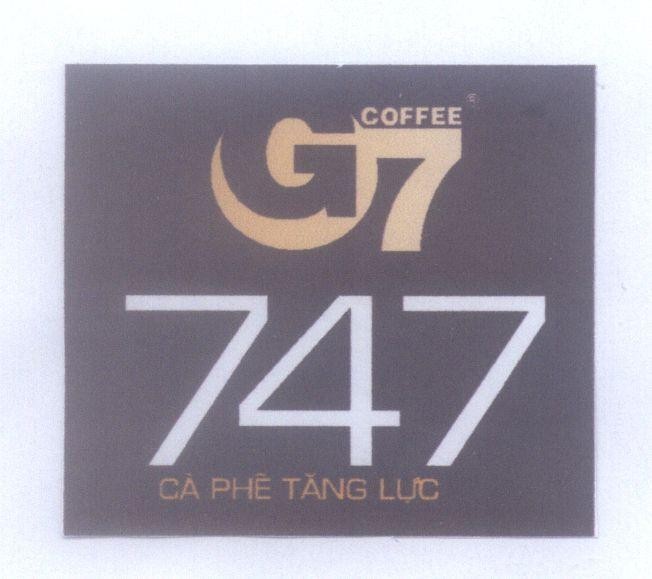 Mẫu nhãn hiệu G7 G COFFEE 747 Cà Phê Tăng Lực
