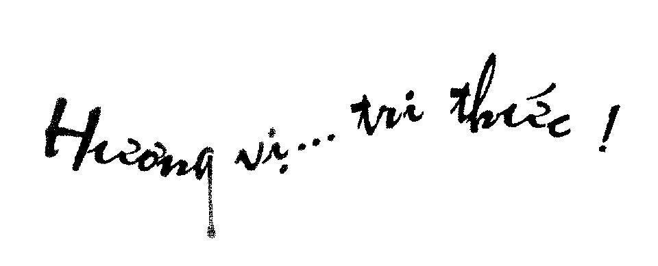 Mẫu nhãn hiệu Hương vị ... tri thức !