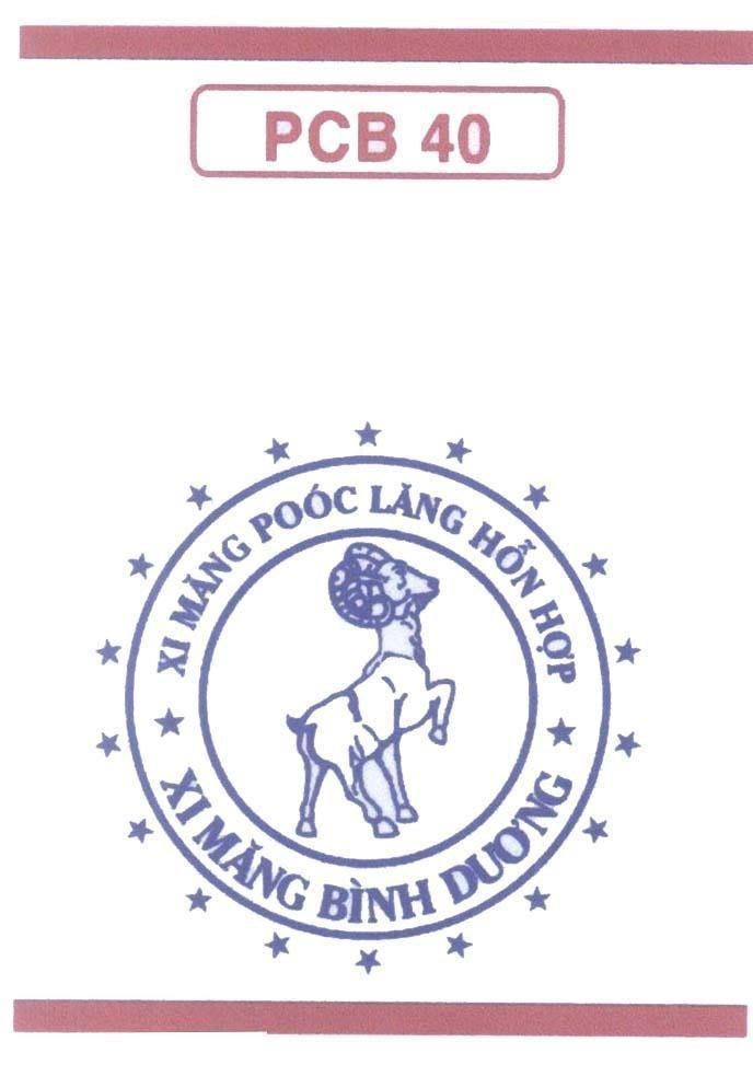 Mẫu nhãn hiệu Bình Dương PCB 40 Xi Măng Poóc Lăng Hỗn Hợp Xi Măng