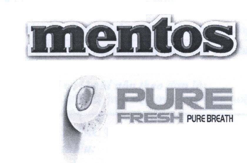 Mẫu nhãn hiệu mentos PURE FRESH PURE BREATH