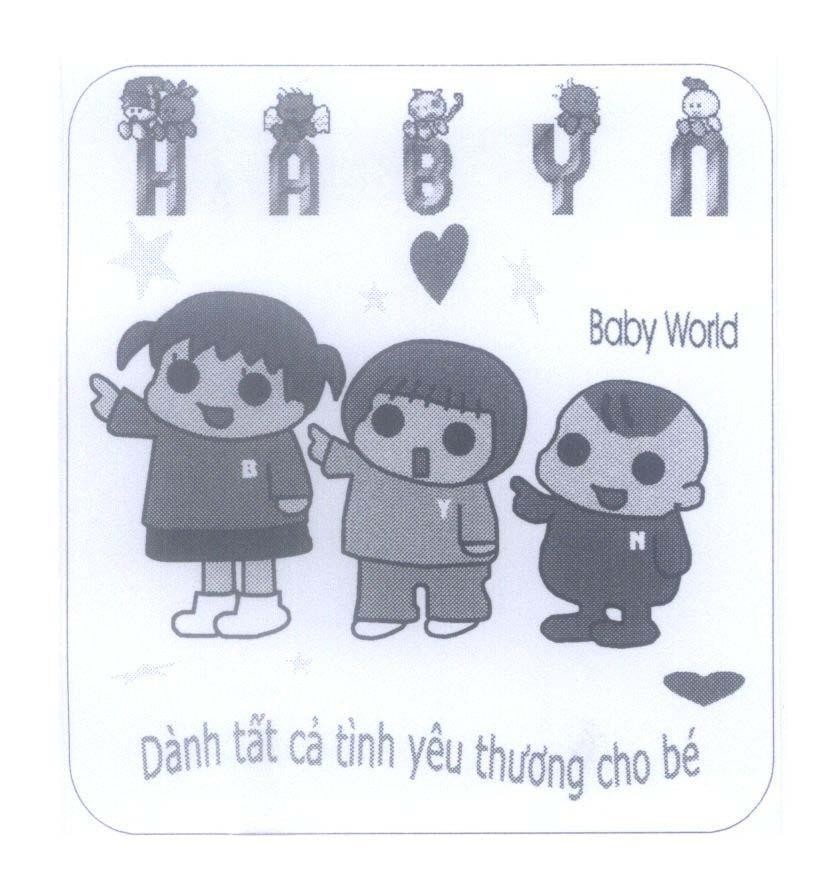 Mẫu nhãn hiệu HABYN BYN Baby World Dành tất cả tình yêu thương cho bé
