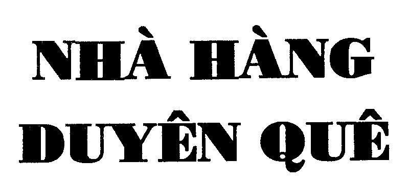 Mẫu nhãn hiệu Nhà Hàng Duyên Quê