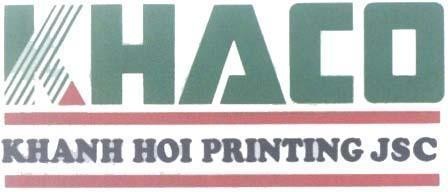 Mẫu nhãn hiệu KHACO KHANH HOI PRINTING JSC