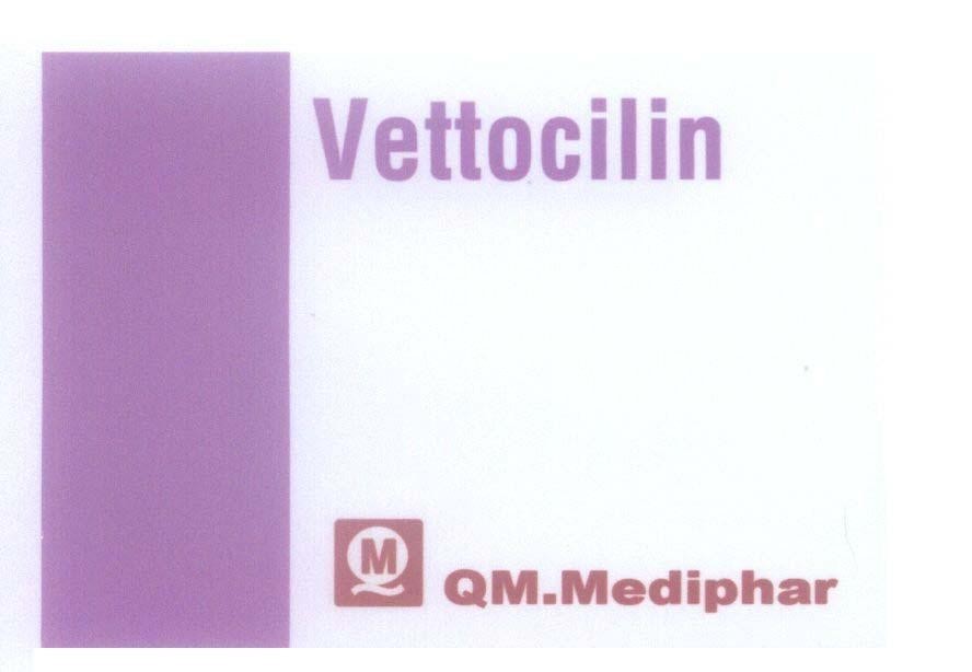 Mẫu nhãn hiệu Vettocilin QM QM.Mediphar