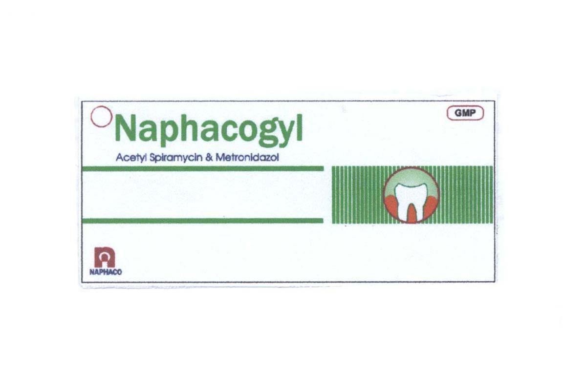 Mẫu nhãn hiệu Naphacogyl GMP N NAPHACO Acetyl Spiramycin & Metronidazol