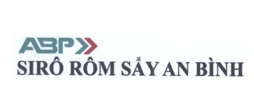 Mẫu nhãn hiệu ABP Sirô Rôm Sẩy An Bình