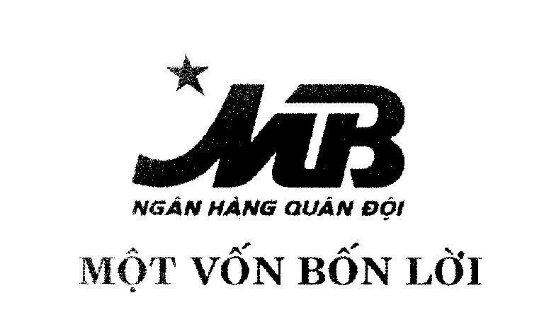 Mẫu nhãn hiệu MB Ngân Hàng Quân Đội Một Vốn Bốn Lời