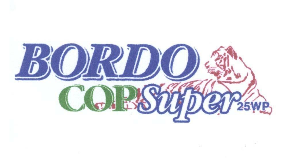 Mẫu nhãn hiệu BORDO COP Super 25WP