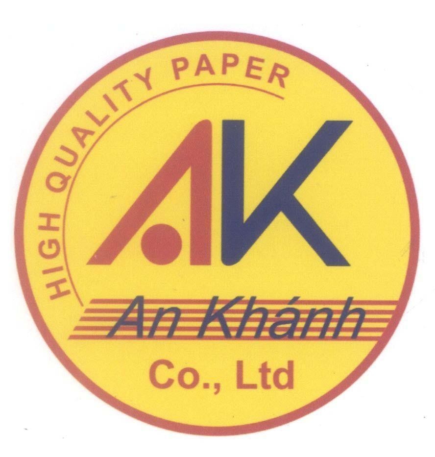 Mẫu nhãn hiệu AK An Khánh HIGH QUALITY PAPER Co., Ltd