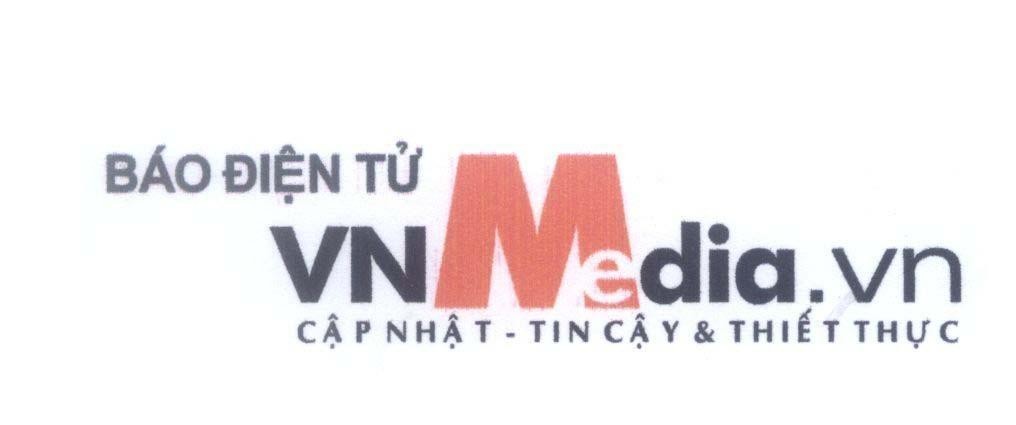 Mẫu nhãn hiệu Báo Điện Tử VN Media . vn M e Cập Nhật - Tin Cậy & Thiết Thực