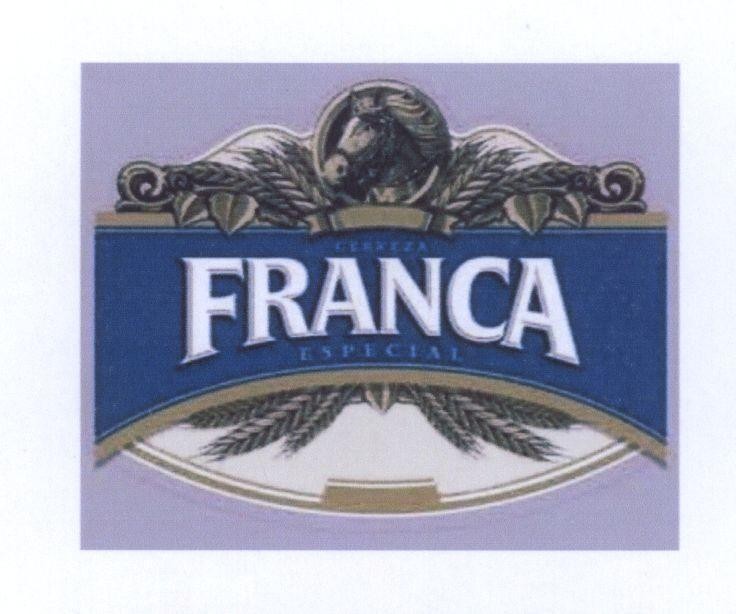 Mẫu nhãn hiệu FRANCA CERVAZA ESPECIAL