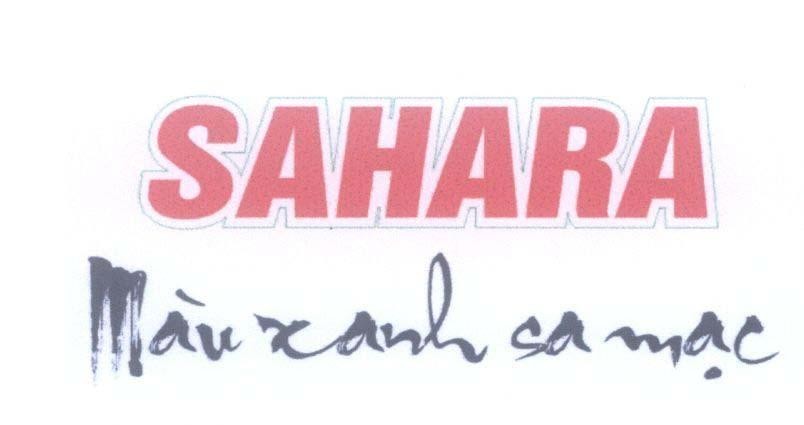 Mẫu nhãn hiệu SAHARA Màu xanh sa mạc