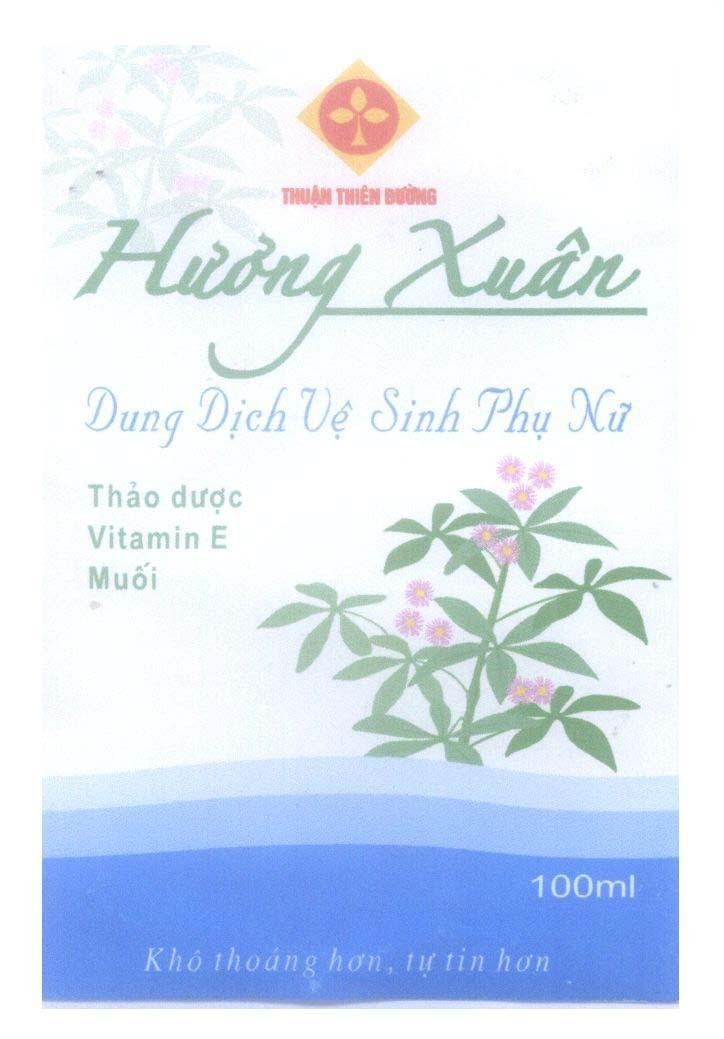 Mẫu nhãn hiệu Hương Xuân Thuận Thiên Đường Dung Dịch Vệ Sinh Phụ Nữ Thảo dược Vitamin E Muối Khô thoáng hơn, tự tin hơn 100ml