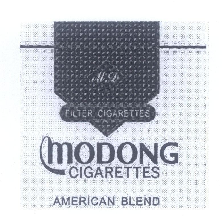 Mẫu nhãn hiệu MD MODONG FILTER CIGARETTES CIGARETTES AMERICAN BLEND