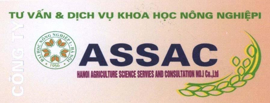 Mẫu nhãn hiệu ASSAC Tư Vấn & Dịch Vụ Khoa Học Nông Nghiệp I HANOI AGRICULTURE SCIENCE SERVIES AND CONSULTATION NO.1 Co., ltd