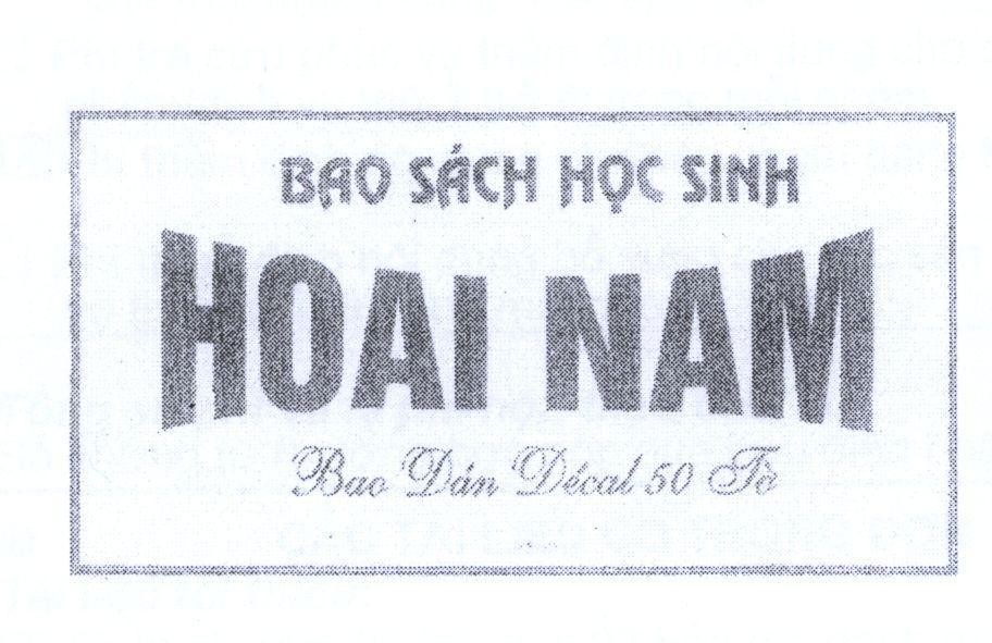 Mẫu nhãn hiệu HOAI NAM Bao Sách Học Sinh Bao Dán Décal 50 Tờ