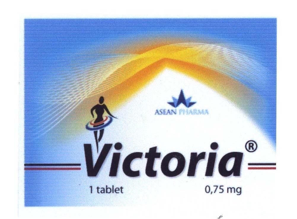Mẫu nhãn hiệu Victoria ASEAN PHARMA 1 tablet 0,75mg
