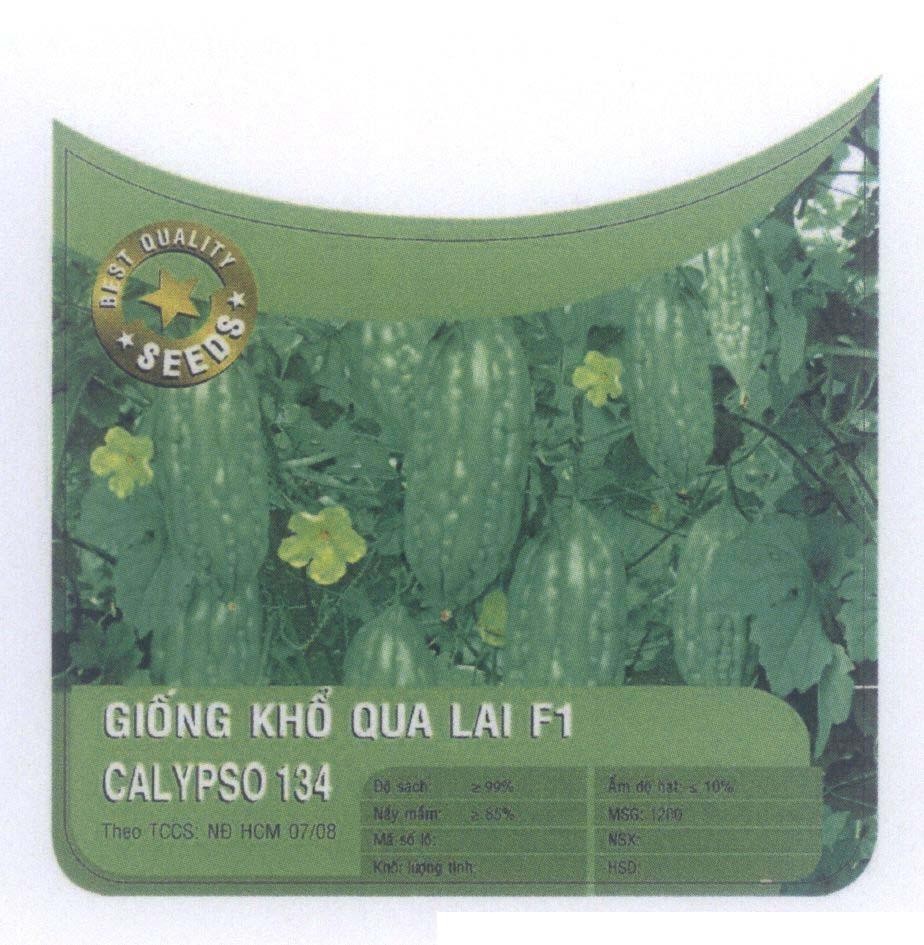 Mẫu nhãn hiệu CALYPSO 134 Giống Khổ Qua Lai F1 SEEDS BEST QUALITY