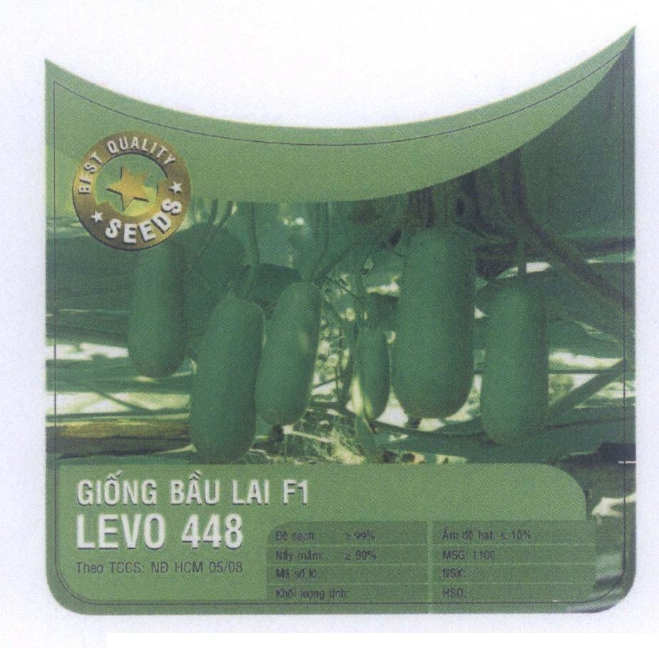 Mẫu nhãn hiệu LEVO 448 Giống Bầu Lai F1 BEST QUALITY SEEDS