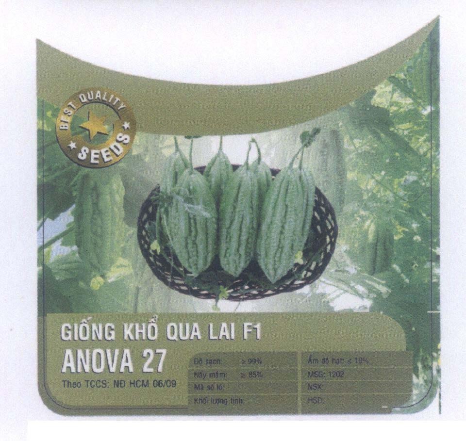 Mẫu nhãn hiệu ANOVA 27 Giống Khổ Qua Lai F1 BEST QUALITY SEEDS