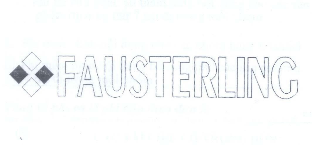 Mẫu nhãn hiệu FAUSTERLING