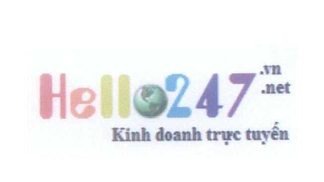 Mẫu nhãn hiệu Hello247 .vn .net Kinh doanh trực tuyến