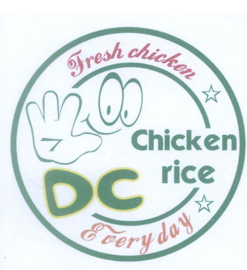 Mẫu nhãn hiệu DC Chicken rice Fresh chicken Everyday