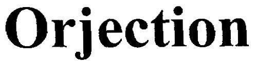 Mẫu nhãn hiệu Orjection