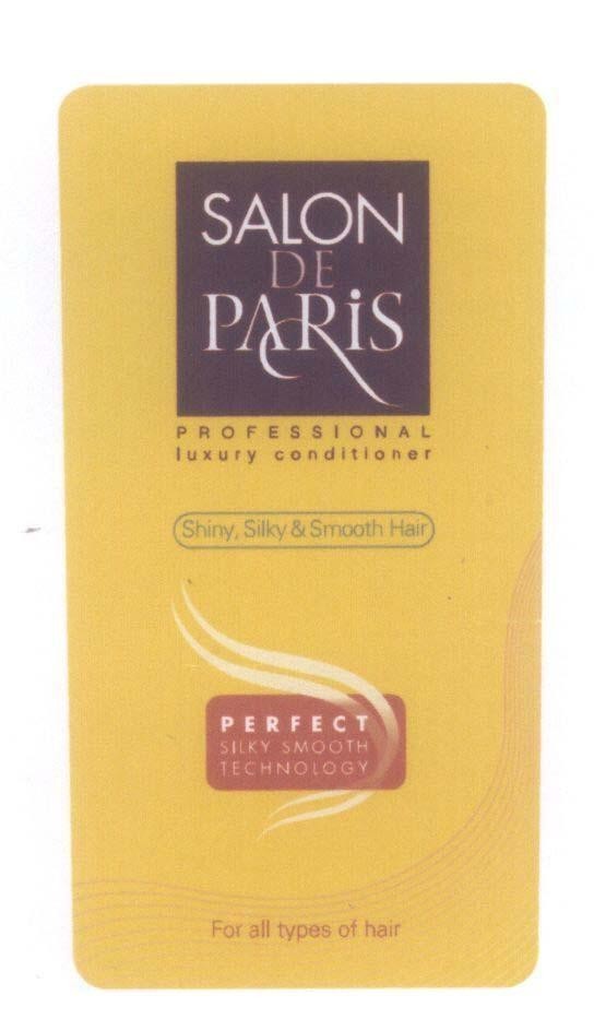 Mẫu nhãn hiệu SALON DE PARIS PROFESSIONAL Luxury conditioner Shiny, Silky & Smooth Hair PERFECT SILKY SMOOTH TECHNOLOGY