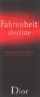 Mẫu nhãn hiệu Fahrenheit absolute EAU DE TOILETTE INTENSE Dior