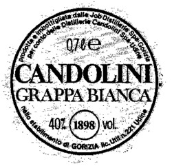 Mẫu nhãn hiệu CANDOLINI GRAPPA BIANCA
