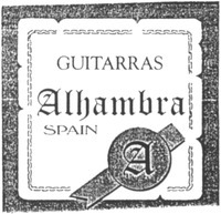 Mẫu nhãn hiệu GUITARRAS Alhambra SPAIN A