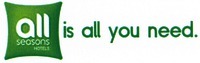 Mẫu nhãn hiệu all seasons HOTELS is all you need.