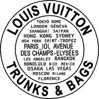 Mẫu nhãn hiệu LOUIS VUITTON TRUNKS & BAGS