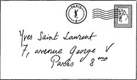 Mẫu nhãn hiệu Yves Saint Laurent 7, avenue George V Paris 8 eme