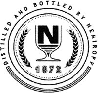 Mẫu nhãn hiệu N 1872 DISTILLED AND BOTTLED BY NEMIROFF