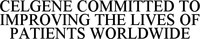 Mẫu nhãn hiệu CELGENE COMMITTED TO IMPROVING THE LIVES OF PATIENTS WORLDWIDE