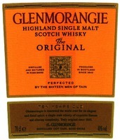 Mẫu nhãn hiệu GLENMORANGIE HIGHLAND SINGLE MALT SCOTCH WHISKY The ORIGINAL