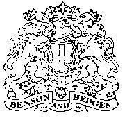 Mẫu nhãn hiệu BENSON and HEDGES