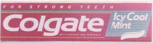 Mẫu nhãn hiệu Colgate FOR STRONG TEETH Icy Cool Mint