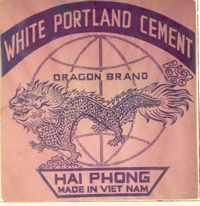 Mẫu nhãn hiệu WHITE PORTLAND CEMENT DRAGON BRAND HAI PHONG MADE IN VIET NAM