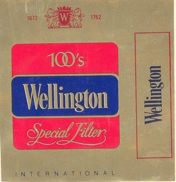Mẫu nhãn hiệu W 1672 1752 100`S Wellington Special Filter INTERNATIONAL
