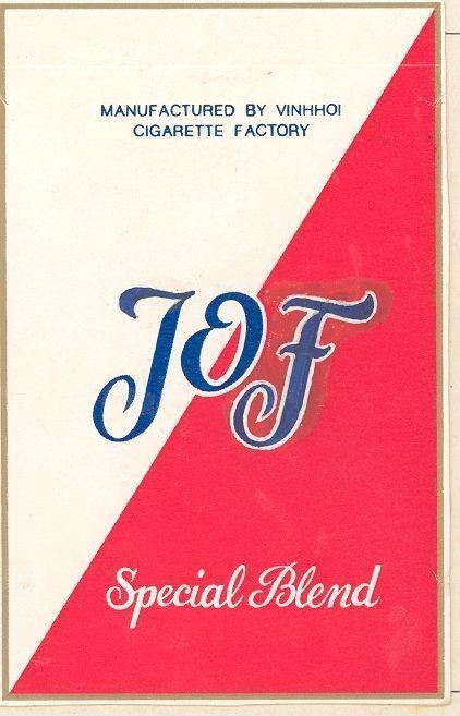 Mẫu nhãn hiệu JOF MANUFACTURED BY VINHHOI CIGARETTE FACTORY Special Blend