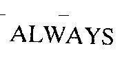 Mẫu nhãn hiệu ALWAYS