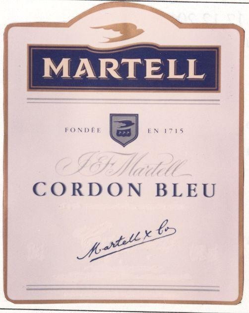 Mẫu nhãn hiệu MARTELL CORDON BLEU FONDEE EN 1715